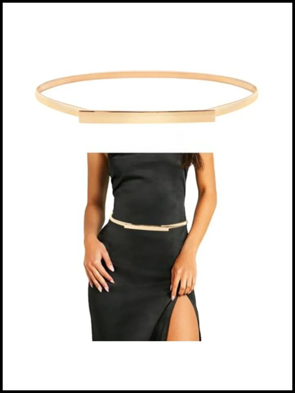 Metal Stretch Waist Skinny Belt Women Fashion Accessory